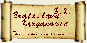 Bratislava Karganović vizit kartica